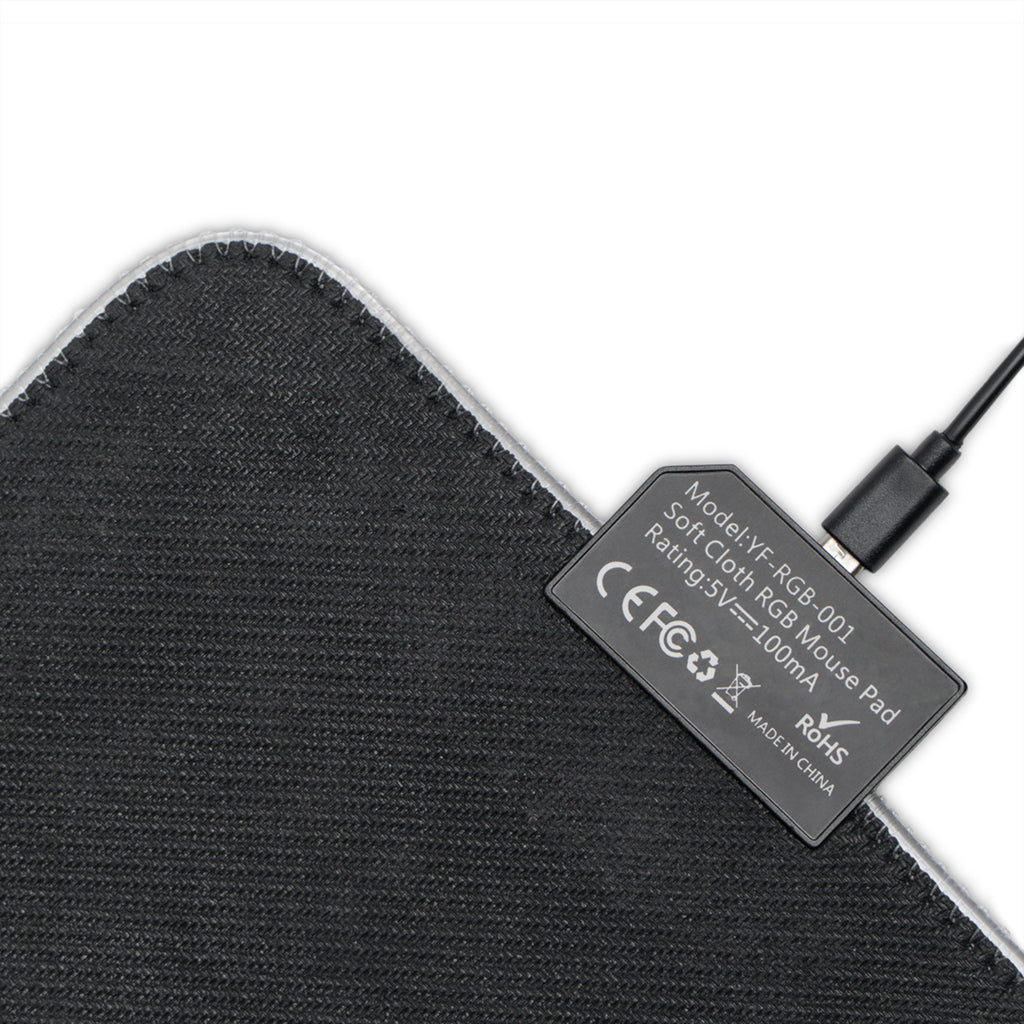 LED Gaming Mouse Pad — "Nerds & Nomads" RGB Desk Mat