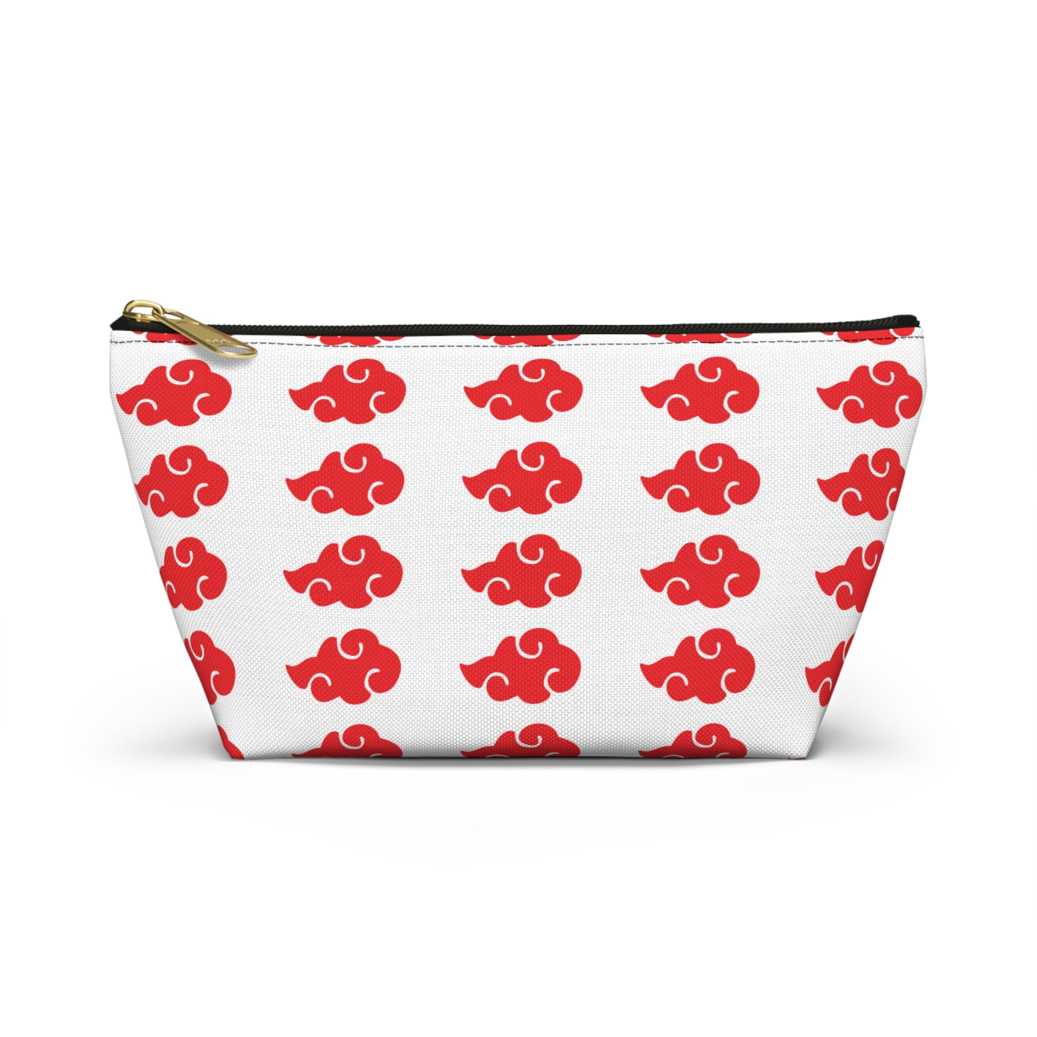 Red Cloud Pattern Accessory Pouch — Zip Makeup & Travel T-Bottom Bag