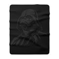 Black Sith Helmet Sherpa Fleece Blanket — Cozy  Throw