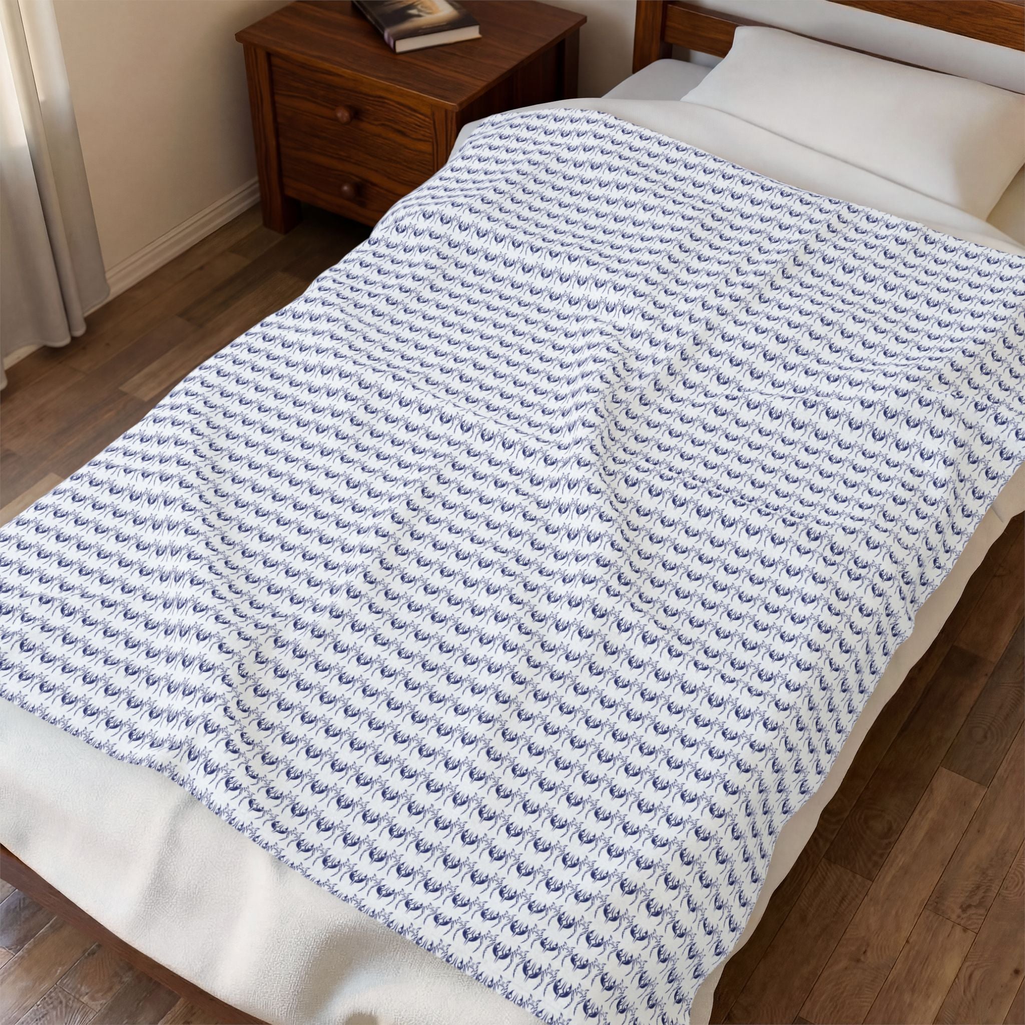 Ahsoka  Velveteen Plush Blanket — Orange Ombre Design