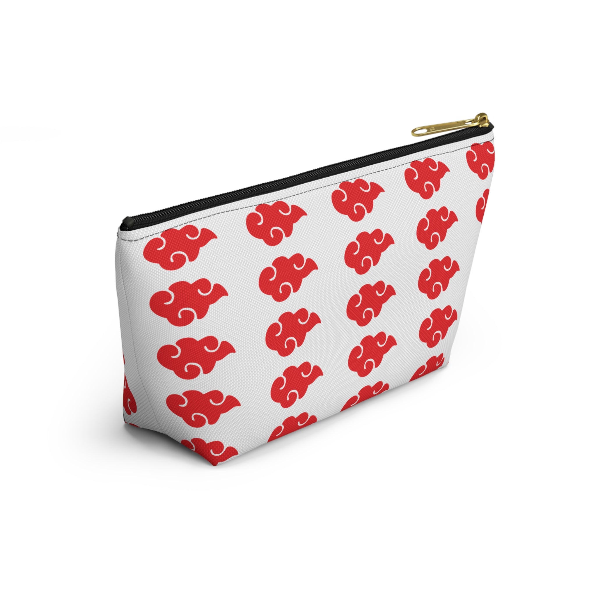Red Cloud Pattern Accessory Pouch — Zip Makeup & Travel T-Bottom Bag