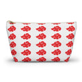 Red Cloud Pattern Accessory Pouch — Zip Makeup & Travel T-Bottom Bag