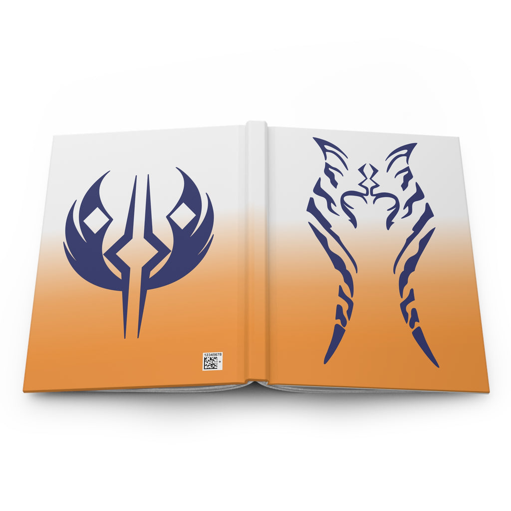 A. Tano Hardcover Journal — Blue Sigil on Orange Ombre Notebook
