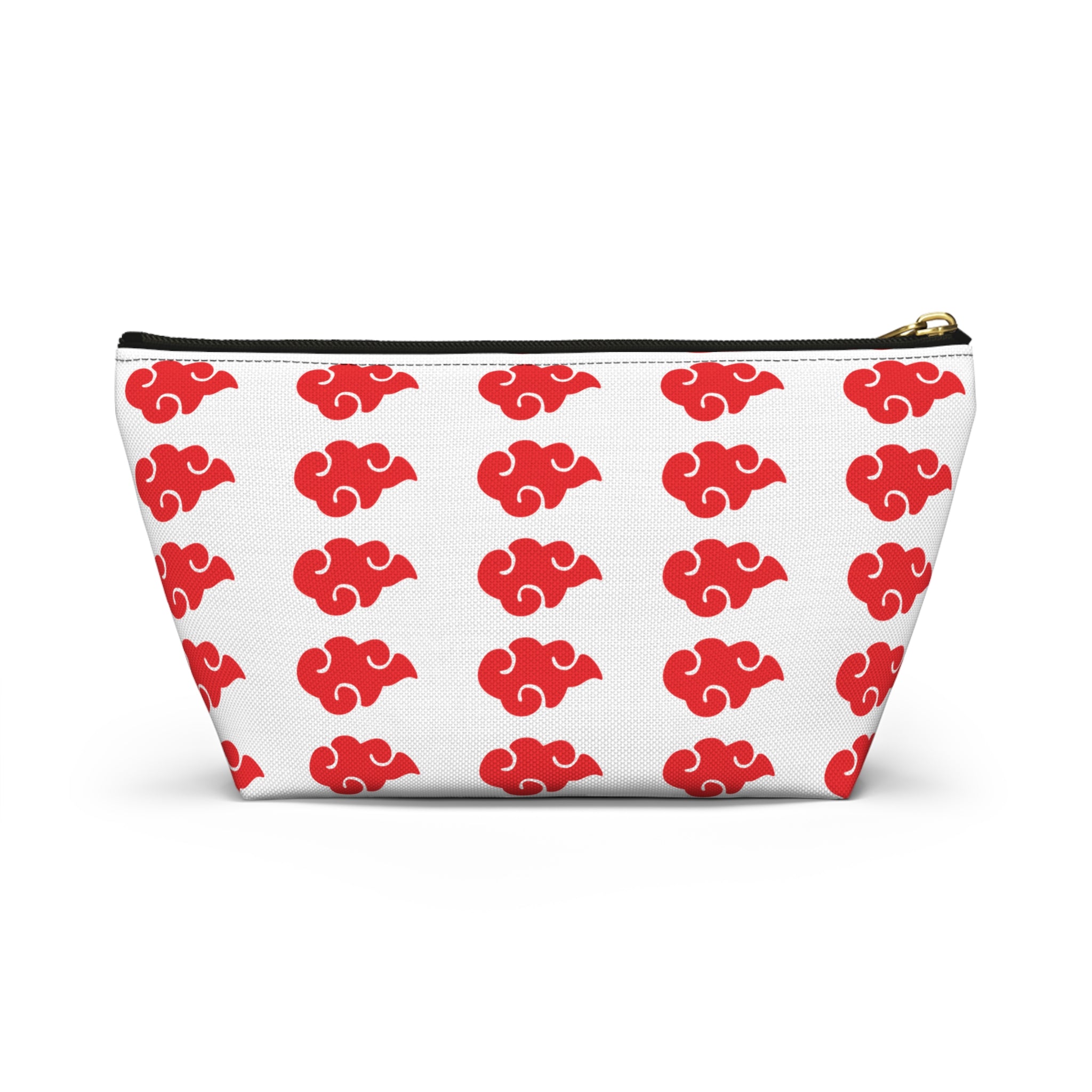 Red Cloud Pattern Accessory Pouch — Zip Makeup & Travel T-Bottom Bag