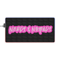 LED Gaming Mouse Pad — "Nerds & Nomads" RGB Desk Mat
