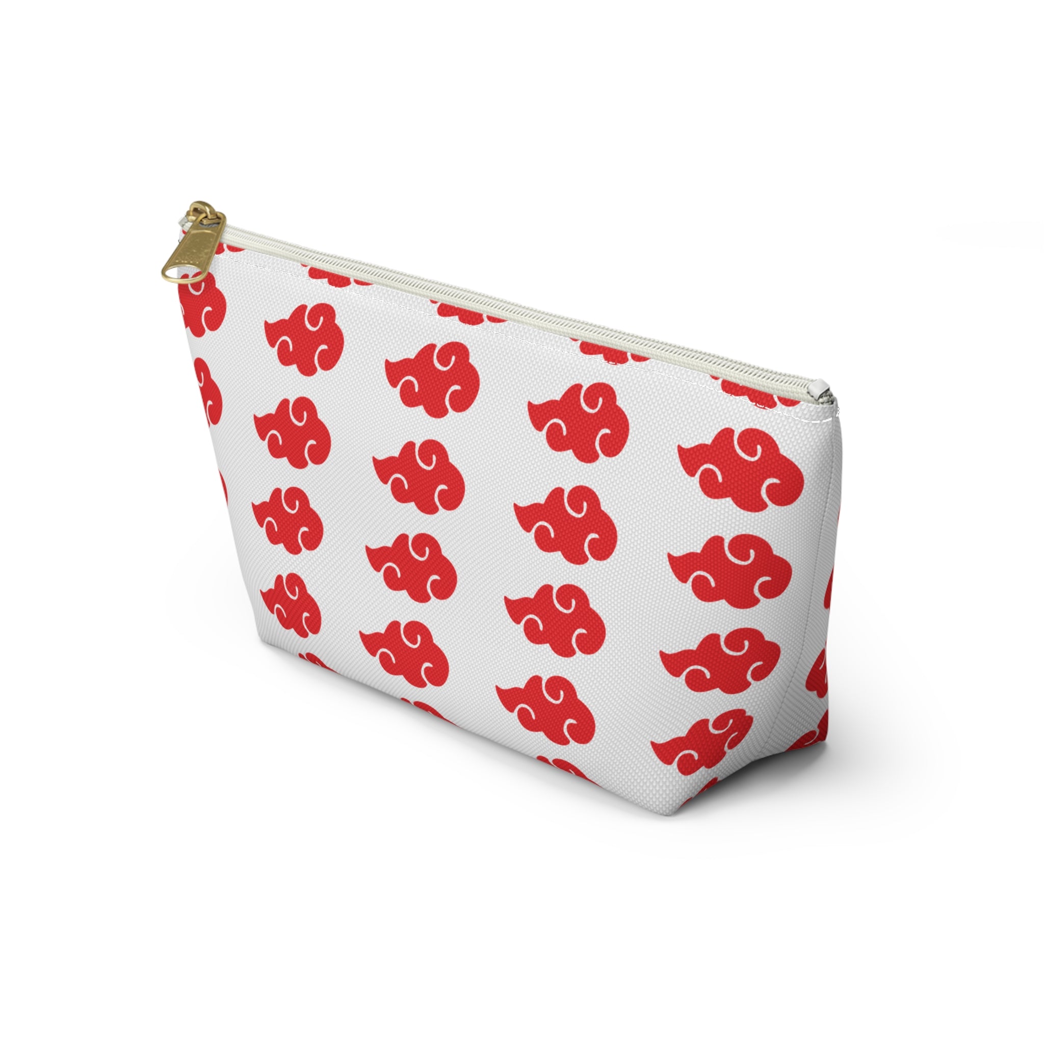 Red Cloud Pattern Accessory Pouch — Zip Makeup & Travel T-Bottom Bag