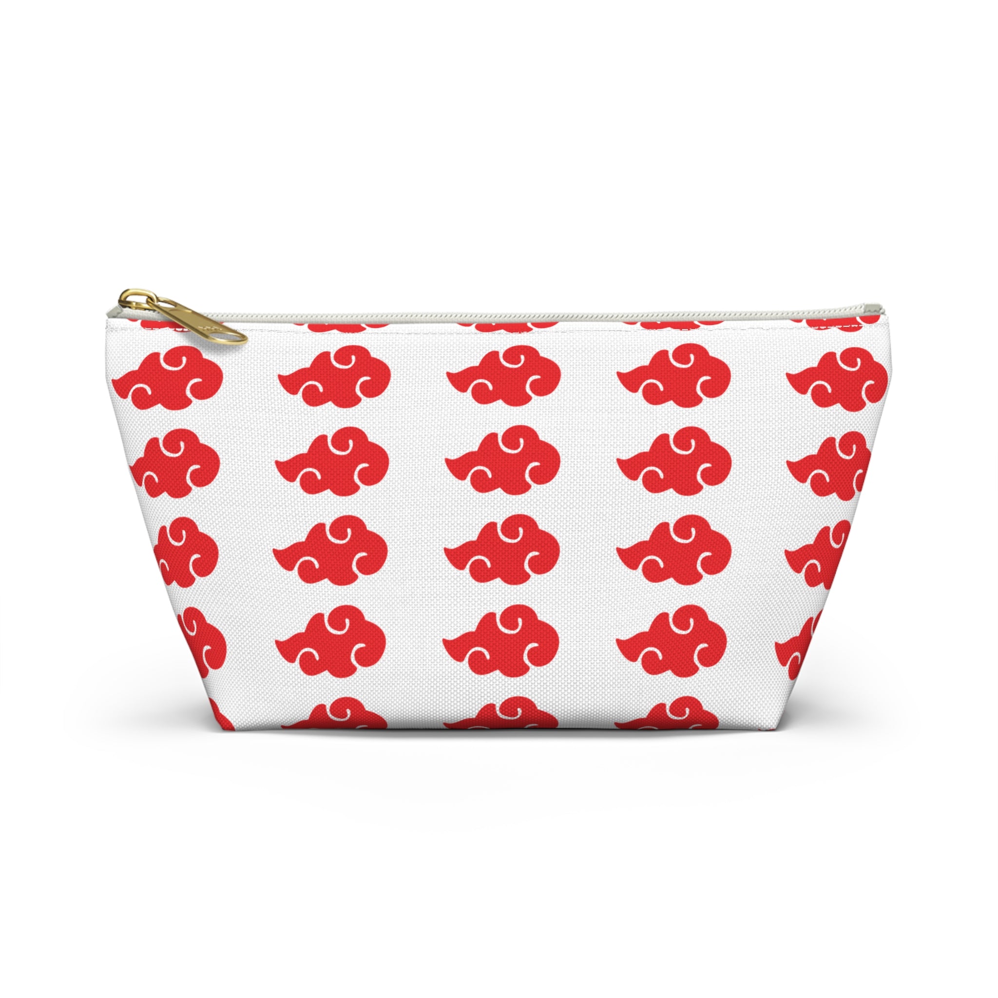 Red Cloud Pattern Accessory Pouch — Zip Makeup & Travel T-Bottom Bag