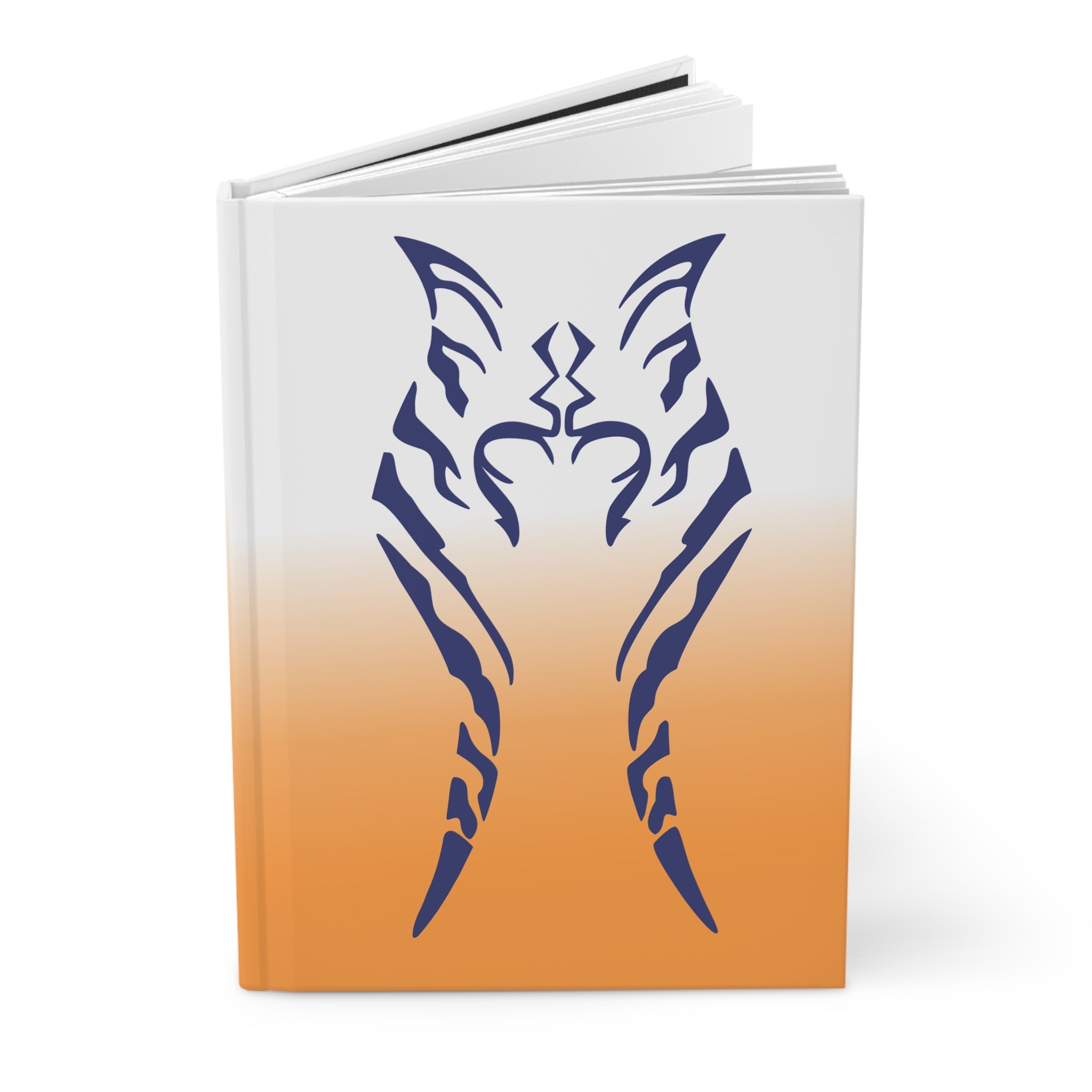 A. Tano Hardcover Journal — Blue Sigil on Orange Ombre Notebook
