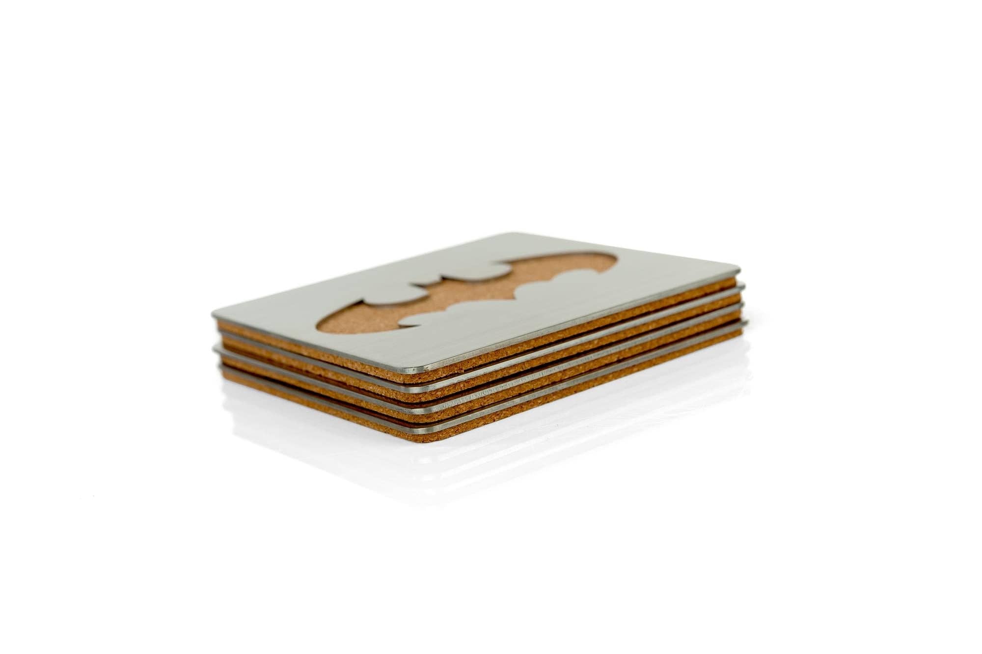 DC Comics Laser Cut Superhero Logo Coaster Set of 4