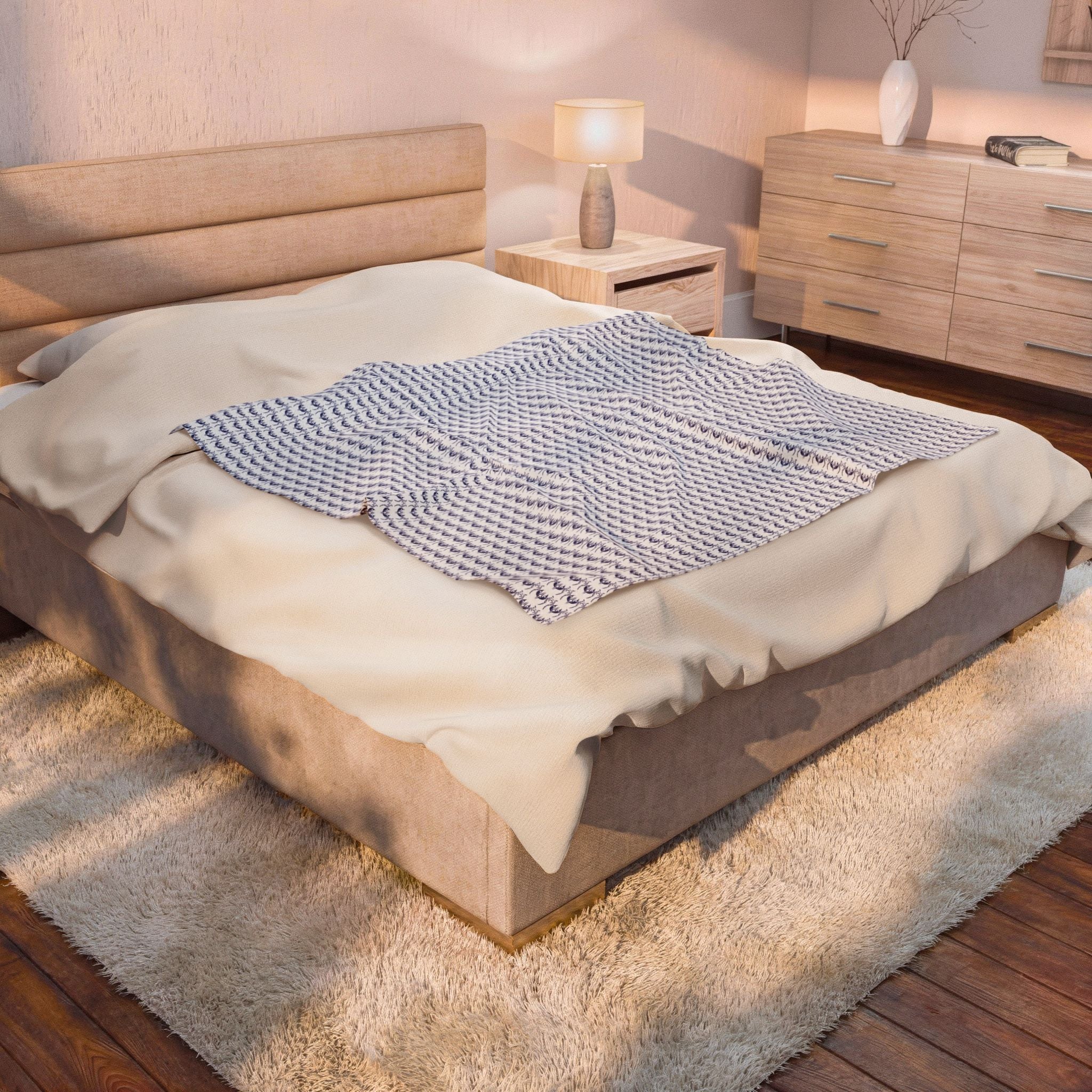 Ahsoka  Velveteen Plush Blanket — Orange Ombre Design