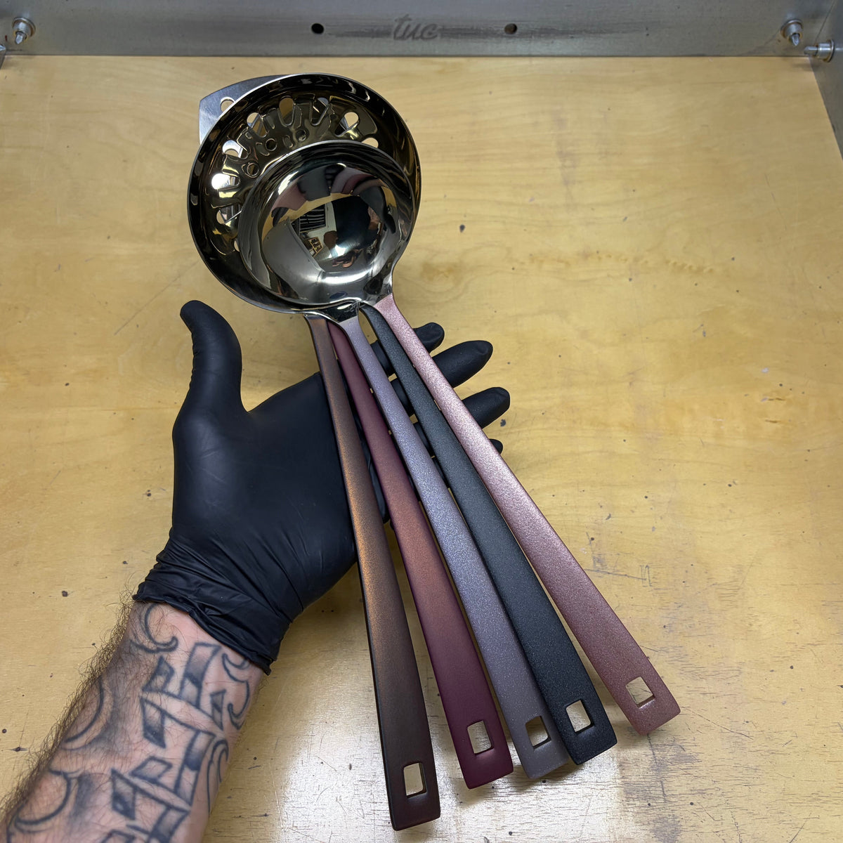 Twilight Table | 5-Piece Stainless Steel Serving Set with Matte Color Handles