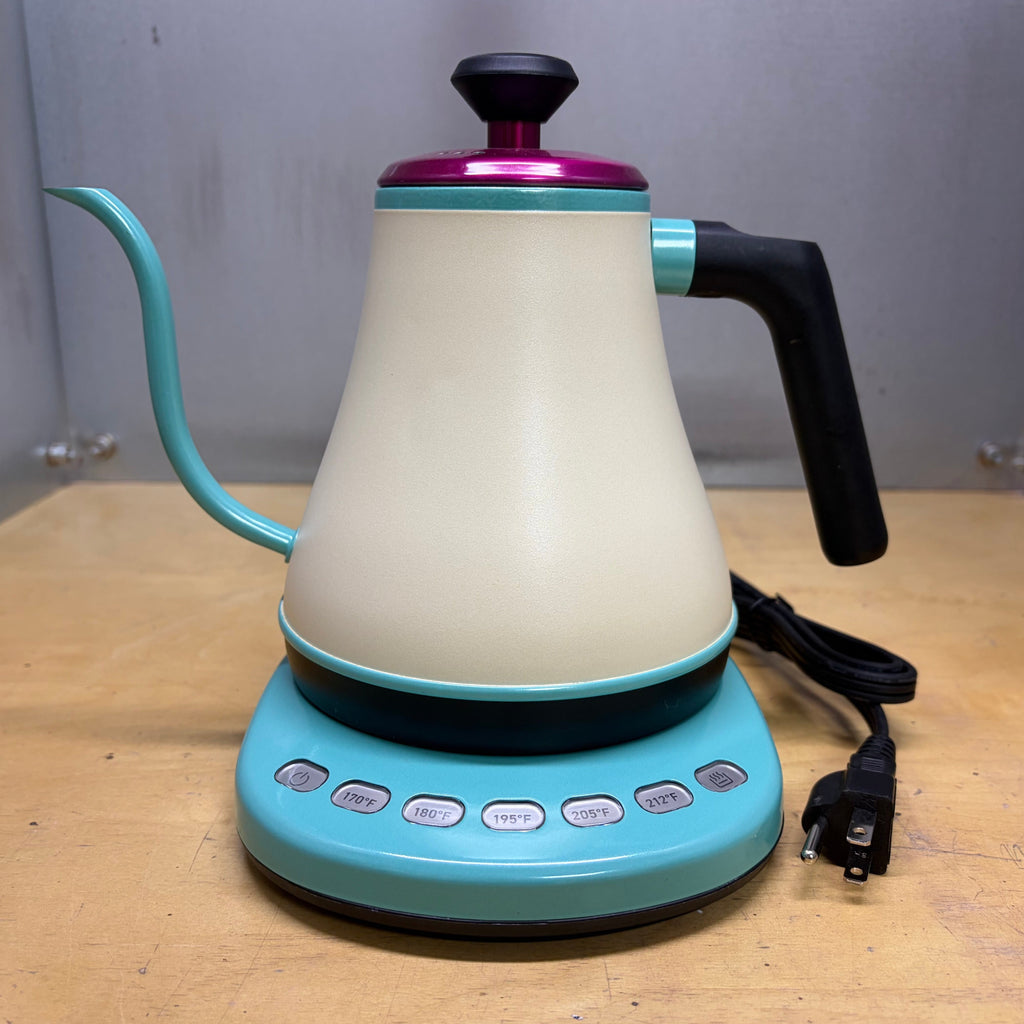 Teatime Detour | Custom COSORI Electric Gooseneck Kettle in Ivory, Teal & Pink