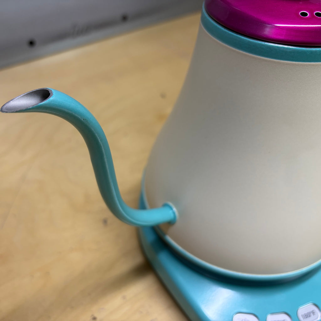 Teatime Detour | Custom COSORI Electric Gooseneck Kettle in Ivory, Teal & Pink
